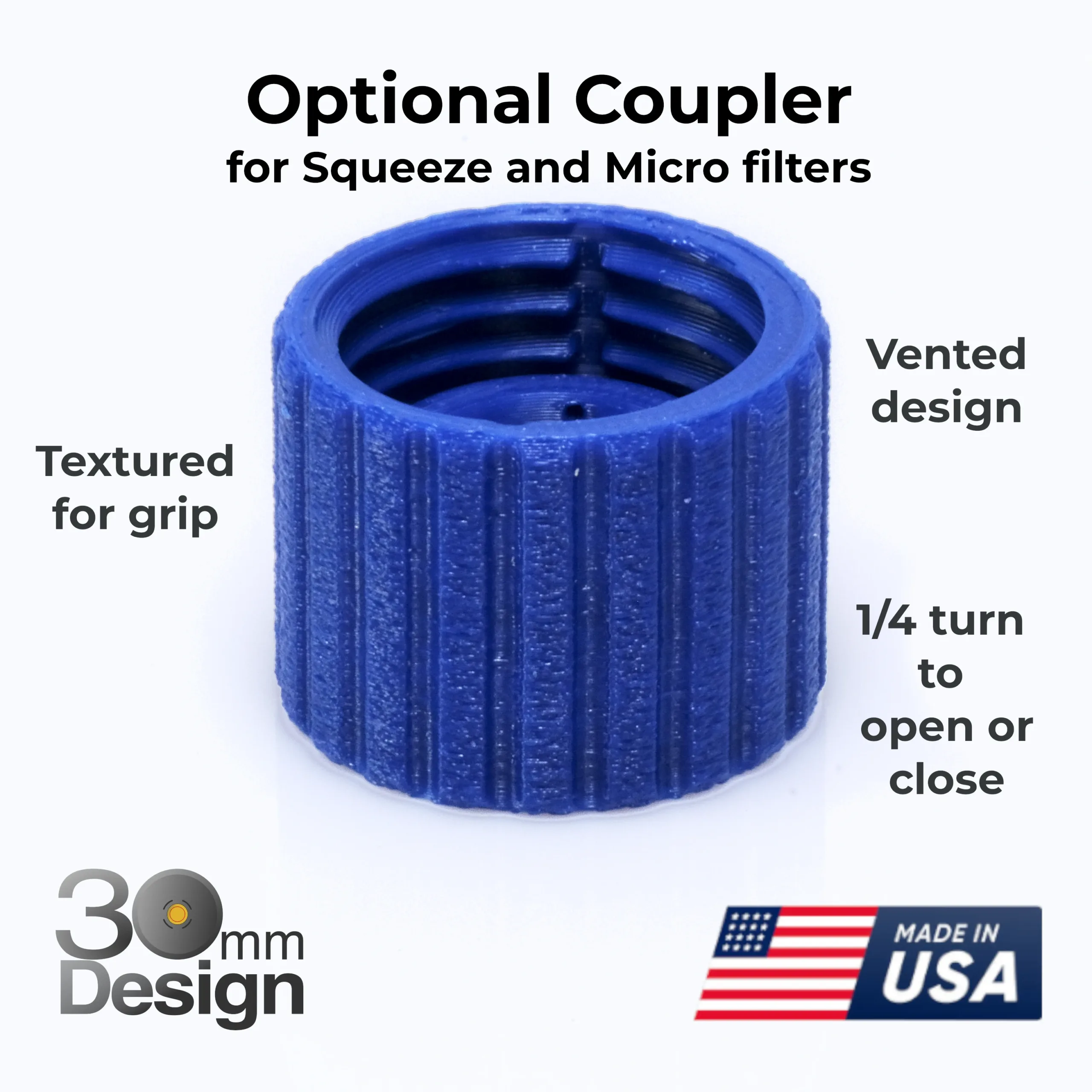 TrailPlug™- the ultralight watertight plug for Sawyer Squeeze Water Filters, w/ Optional Coupler - Image 3